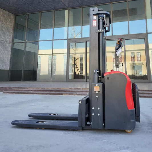 Heavy Duty Electric Pallet Stacker Forklift – Powered Warehouse Lift Truck – Compact Electric Stacker for Material Handling – Ideal for Industrial & Warehouse Use, 1.5 Ton Capacity