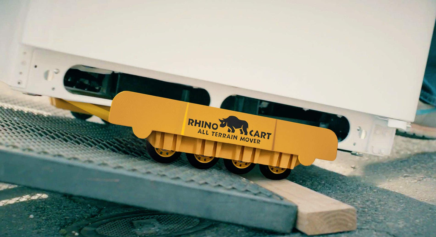 Rhino Cart All Terrain Mover Heavy Duty Appliance Dolly for Building Material Handling & Moving Heavy Furniture with Ease - Expands up to 46” with a 2,000lb Load Rating - Made in USA