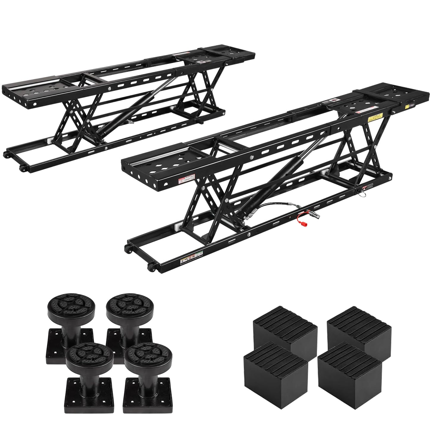 BILT HARD 8000 lb Portable Car Lift, Hydraulic Mid-Rise Auto Lift with 27.4" Max Height, Low Profile 4.48", Heavy-Duty Lift for Sedans, SUVs & Trucks