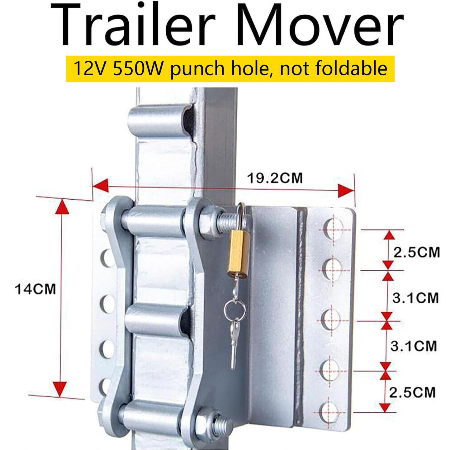 Electric Trailer Dolly, Caravan Mover Trailer Jack with Wheel, Motorized Jack Trailer RV Motor Mover, Adjustable Height,Universal Fit for Trailer, Caravan, Boat