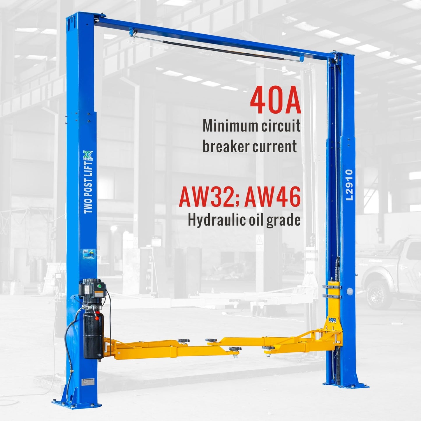 A++9,000 LB Over Head L2910 110V 2 Post Lift Car Auto Truck Hoist Inquiry SHP 110V