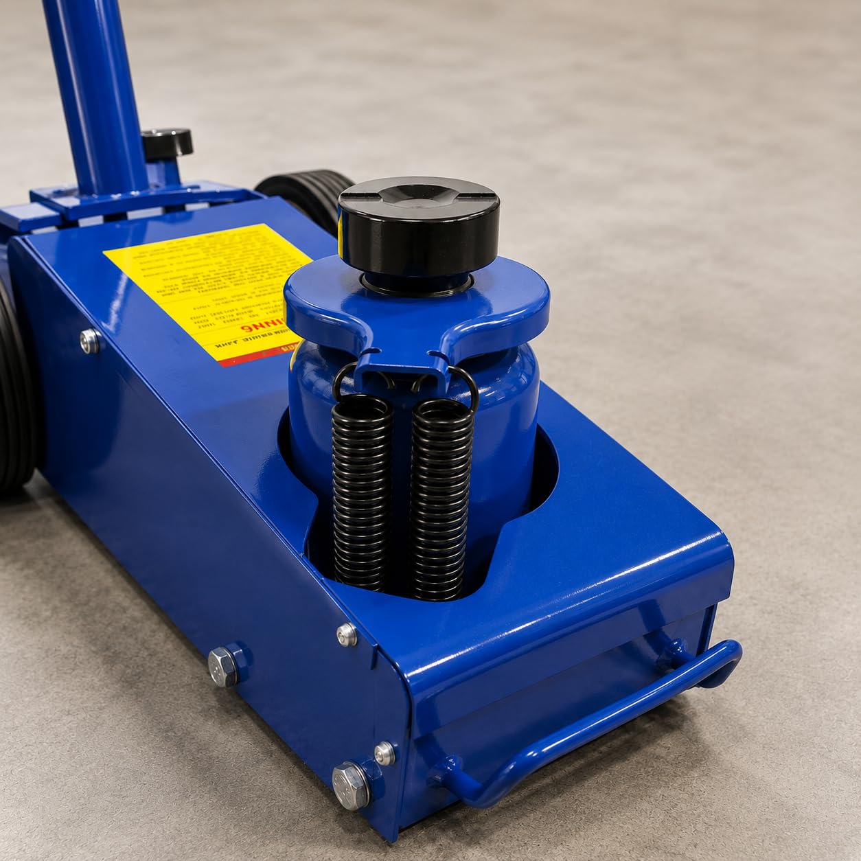 Stark USA 22 Ton Hydraulic Floor Jack Air-Operated Axle Bottle Jack with (4) Extension Saddle Set Built-in Wheels, Blue