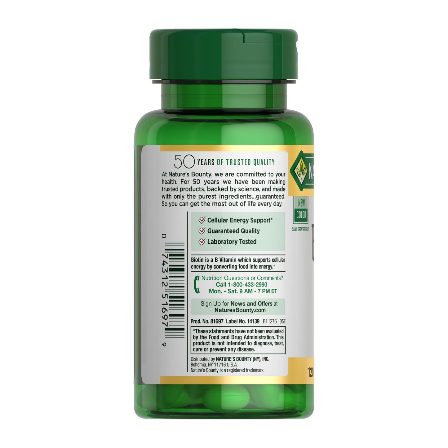 Nature's Bounty Biotin Hair Skin and Nails Vitamins, Supports Healthy Hair, Skin and Nails, 10,000 mcg, 120 Softgels (Pack of 2)