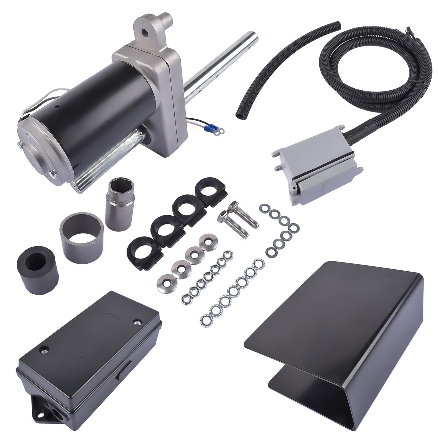 Woosphy 1824200100 Electric Powered Trailer Jack Kit Replacement for 12000 Lbs Landing Gear Single Speed 12VDC