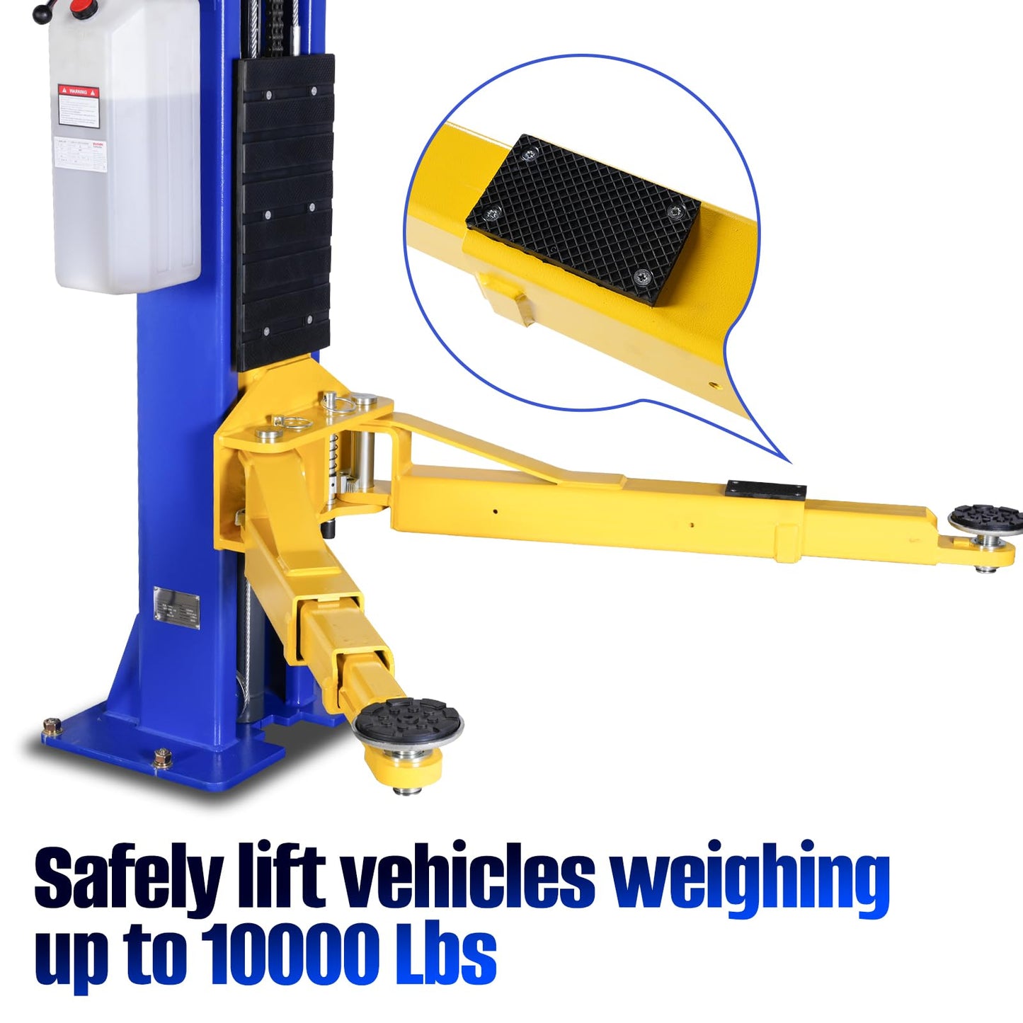 BILT HARD Two Post Car Lift 10000 LBS Capacity, 3HP 1PH Clearfloor Automotive Vehicle Lifts with Single Point Release, 4.5Ton 2 Post Overhead Auto Truck Tractor Lift 220V 60HZ