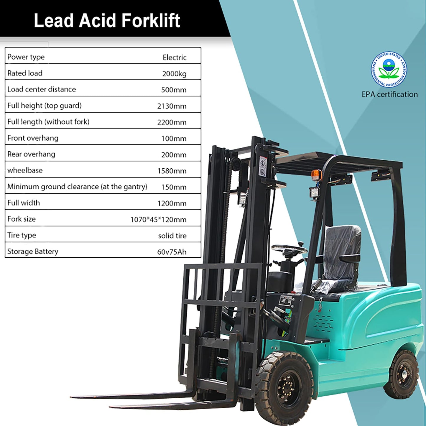 ATTACHXPRO 4-Wheel Electric Forklift Pallet Stacker 2 Ton/4000lbs Capacity Lead-Acid Battery Powered Heavy-Duty Industrial Material Handler for Warehouse Factory Logistics Operations in USA Stock