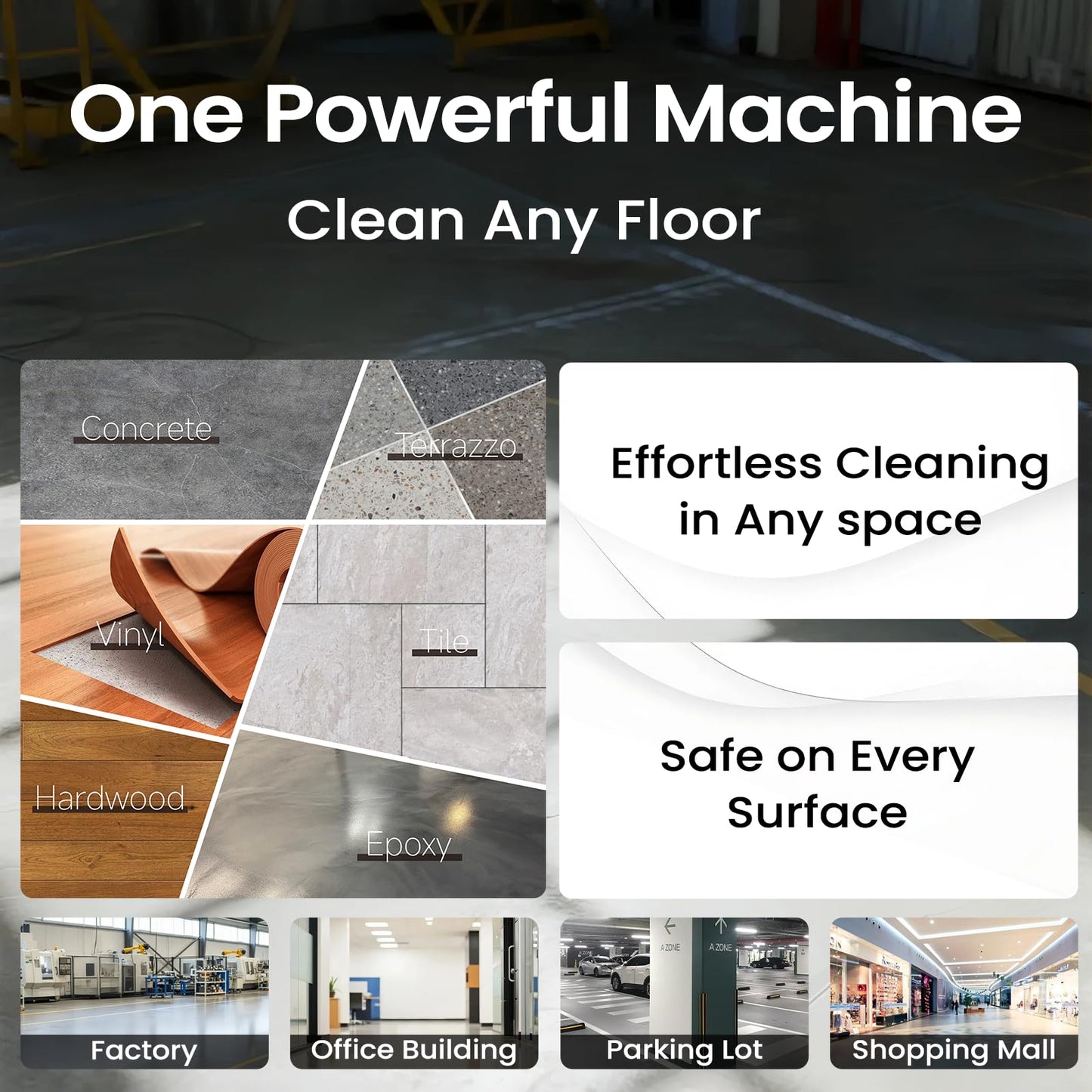 AIOLITH AF2225 Micro Ride-on Commercial Floor Scrubber, 25-Gal, 22" Brush, Up to 55000 ft²/h, Lithium Battery, Fast Charge, Industrial Riding Floor Cleaning Scrubber for Warehouse, Hospital, Garage
