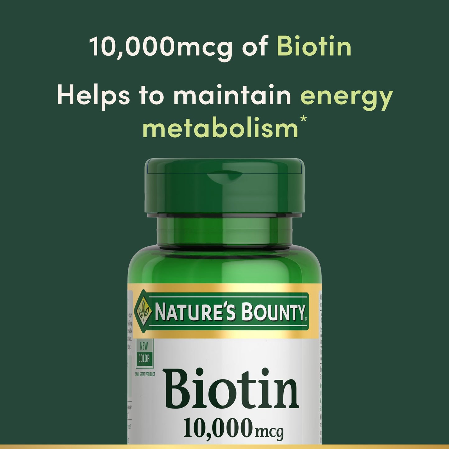 Nature's Bounty Biotin Hair Skin and Nails Vitamins, Supports Healthy Hair, Skin and Nails, 10,000 mcg, 120 Softgels (Pack of 2)