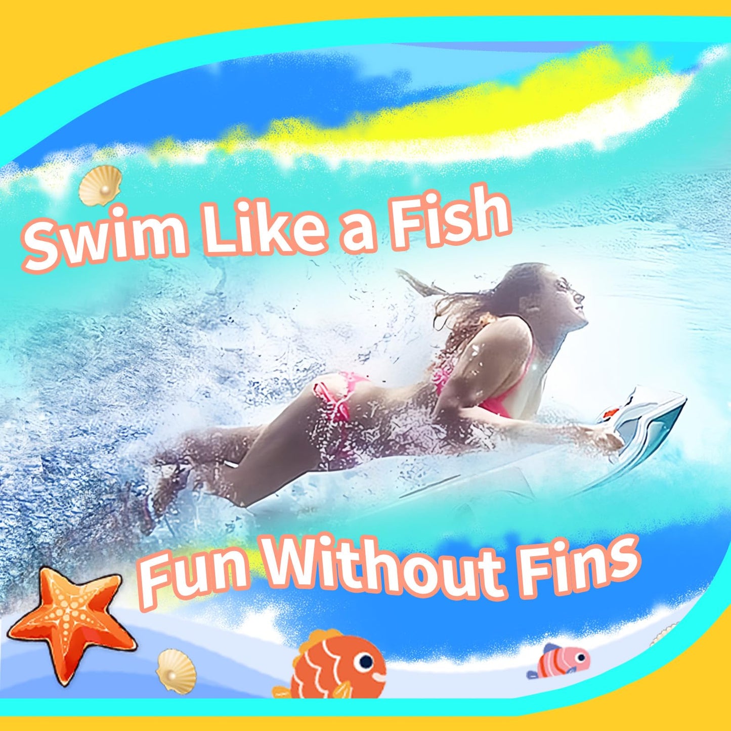Electric Power Wakeboard, Jet Tube, Max Speed 9 MPH, Sea Scooter, Fun Has Never Been So Easy, Body Board, Motorized Kayak, Surfboard, Lake Floats for Adult