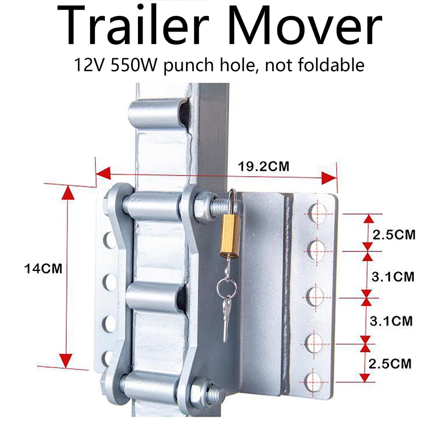 Beachtiful 550W 12V Electric Motorised Wheel Minivan Mobile Electric Trailer Tool, Electric Trailer Dolly, for Moving Trailer Caravan Boat