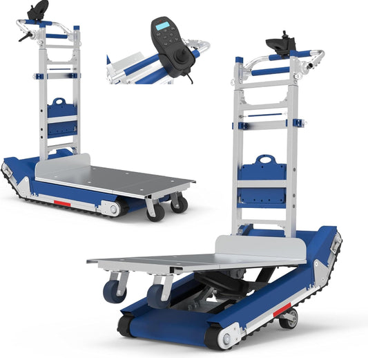 XSTO CT420SC Electric Heavy Duty Stair Climbing Hand Truck Dolly, 925 lbs Capacity with Support Wheels and 2 Motors, AutomaticTrack Stair Climbing Dolly for Heavy Duty Material Handling