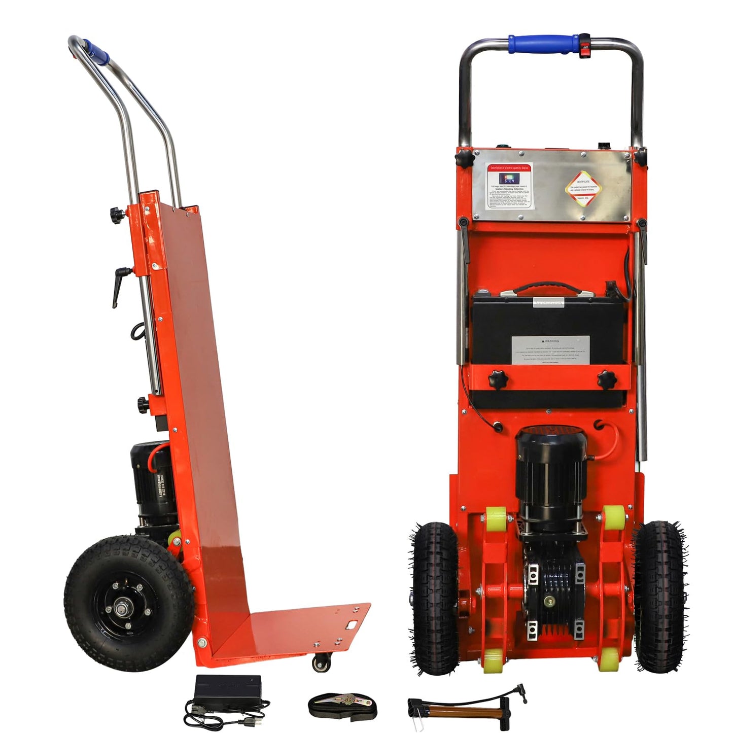 ROOMEDAL 880lbs Electric Stair Climbing Hand Trucks Dolly Cart for Moving Heavy Objects, 1200W Motor Power Heavy Duty Folding Stair Climber Cart
