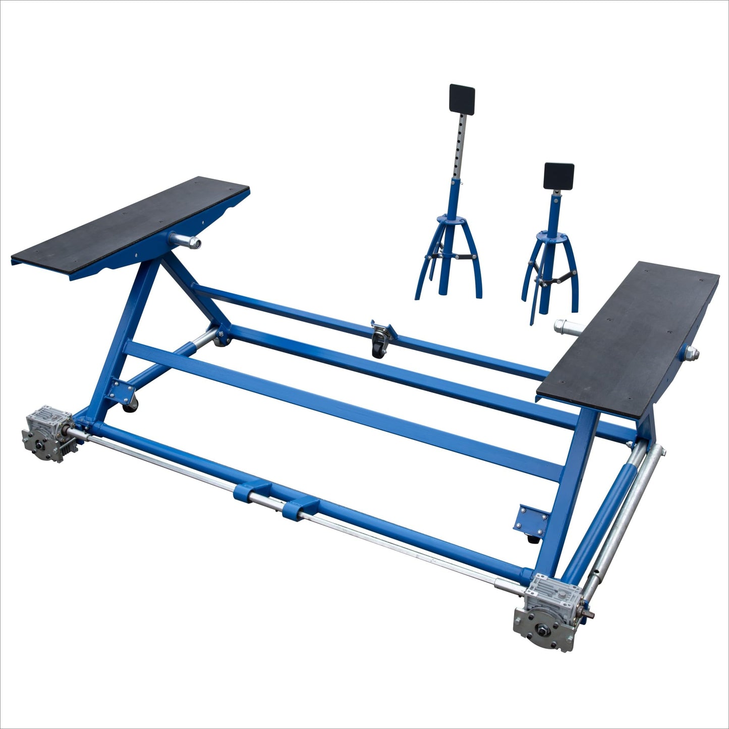 XK Portable Car Lift LM250T – 5511 lbs Auto Scissor Lift with Dual Platforms & 2 Adjustable Support Stands, Adjustable Width & Height, Heavy-Duty Vehicle Lift for Home Garage & Auto Repair Shop