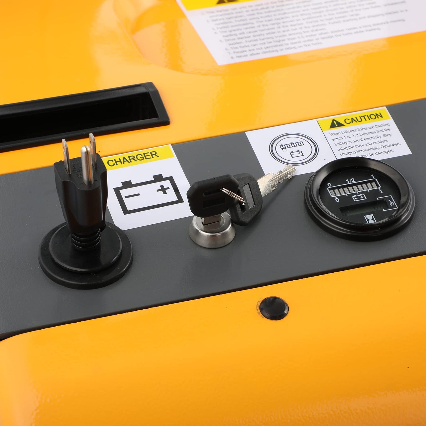 Aequanta Counterbalanced Electric Stacker 3300lbs Capacity 177" Lifting Height Full Electric Forklift with Straddle Legs