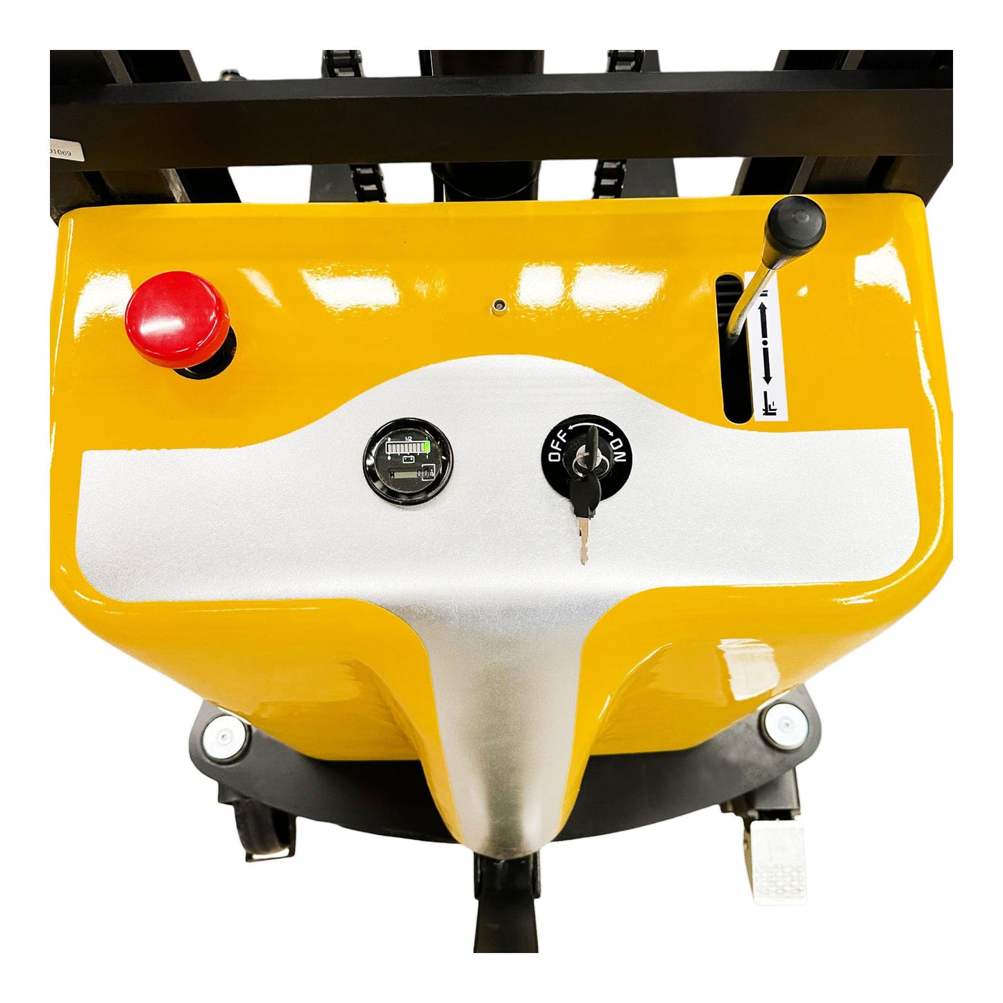 HOC EMS1035W SEMI Electric Wide Leg Pallet Stacker 2204 LBS 1000 KG Load Capacity + 138 INCH Height Capacity + Adjustable Frame Legs - North American Made