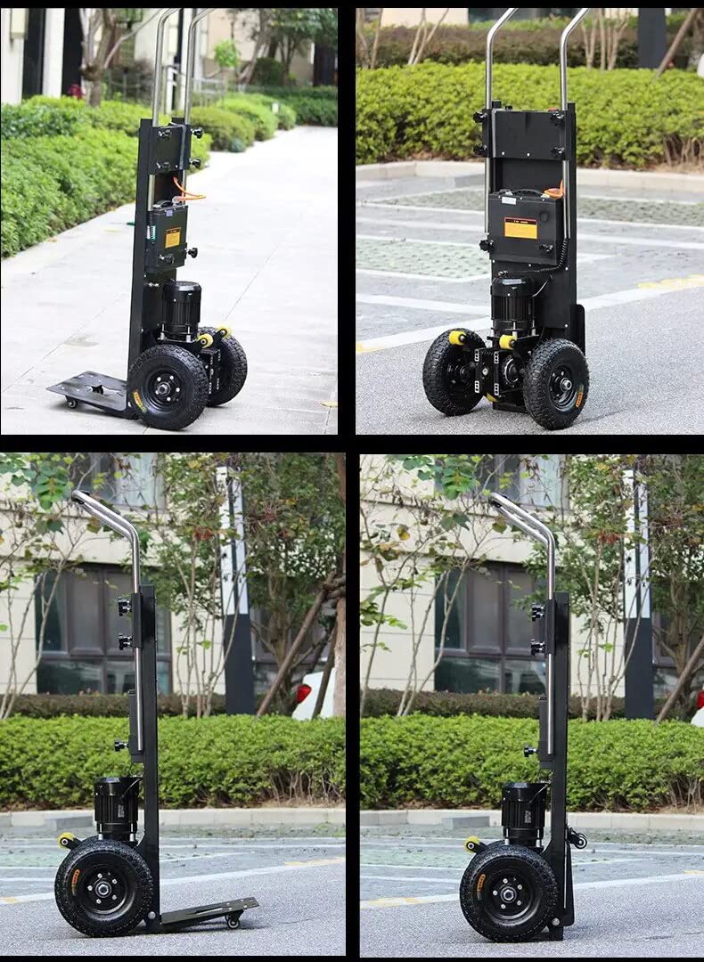 HITUGU Electric Stair Climbing Hand Trucks Dolly Cart for Moving, 880lb Heavy Duty Folding Stair Climber Cart Hand Trolley Motor Battery Powered for Furniture Family Logistics Warehouse