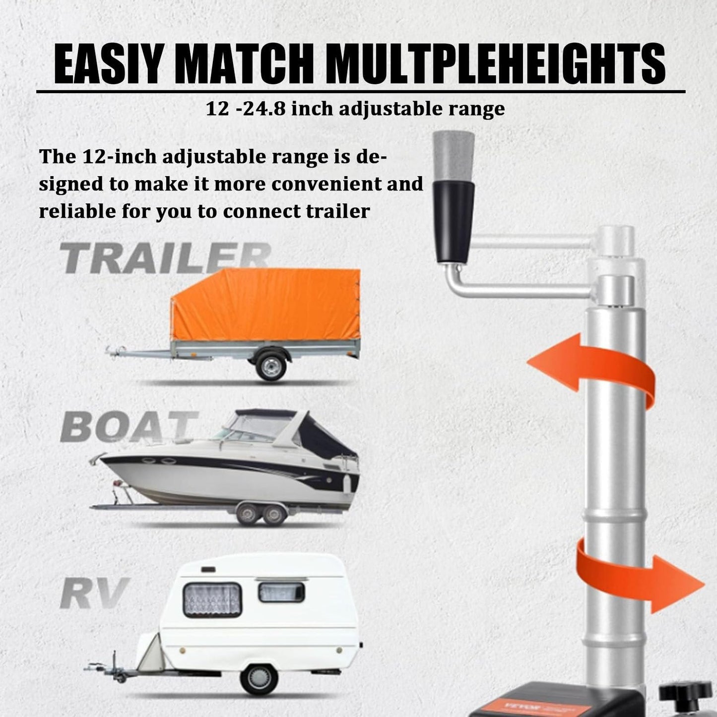 12V 350W Electric Trailer Mover - 2270KG Load Capacity Motorised Wheel Dolly for Camper/All-Terrain Aluminium Jack with Remote & Brake