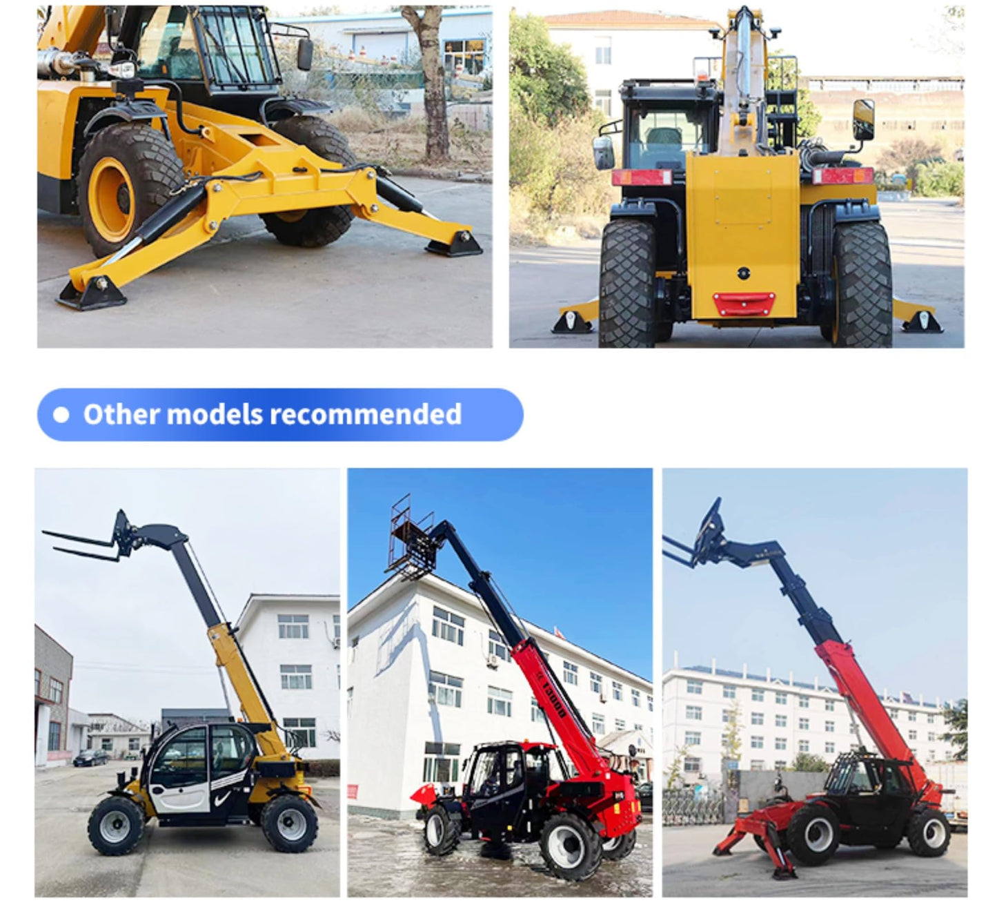 6-8 TON High-Reach Telescopic Forklift Loader – 4–10m Telehandler for Construction, Mining & Warehouse Use