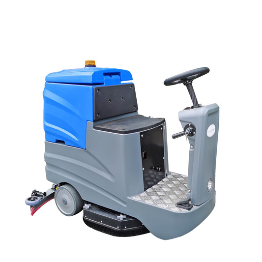 Fixturedisplays® Ride-On Driving Floor Scrubber Machine Battery Powered Warehouse Industrial Cleaner 21 Inches Clean Width, 3000M2/H Clean Efficiency 15761-NEW-SL