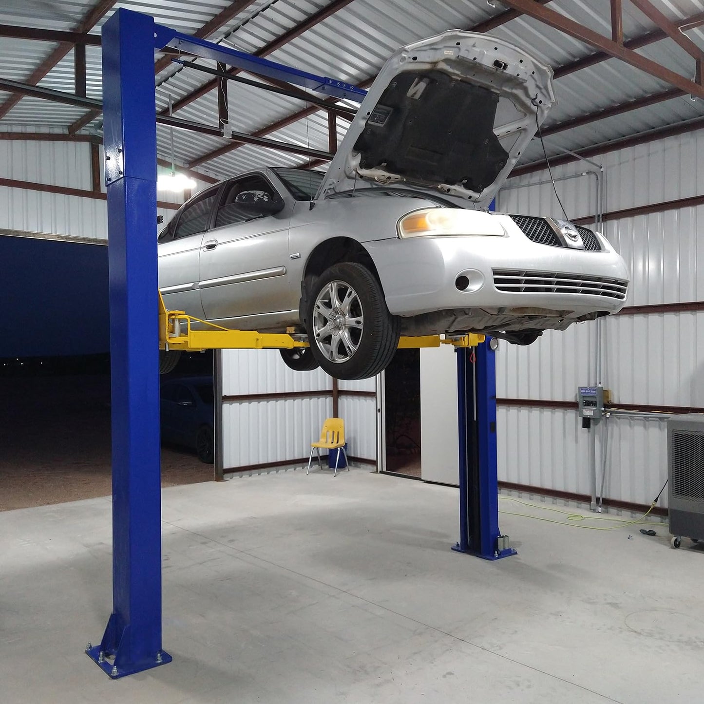 WEIZE 10000lbs 2 Post Car Lift with Double Point Release, 2 Post Overhead Auto Truck Tractor Lift for Repair Store