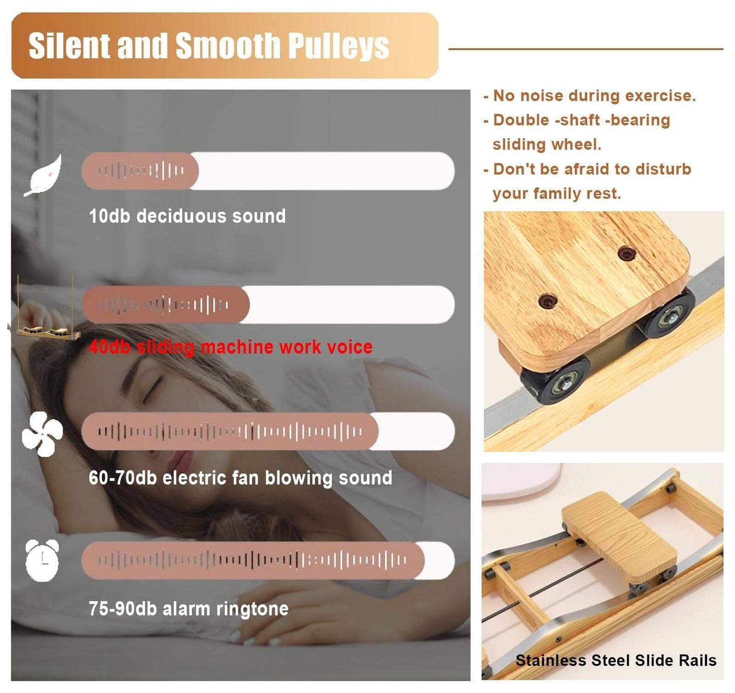 Solid Wood Leg Trainer Ski Training Machine for Women, Logs Leg Exercise Equipment to Strengthen Legs, Home Workouts Cardio Trainer Hip Training Machine