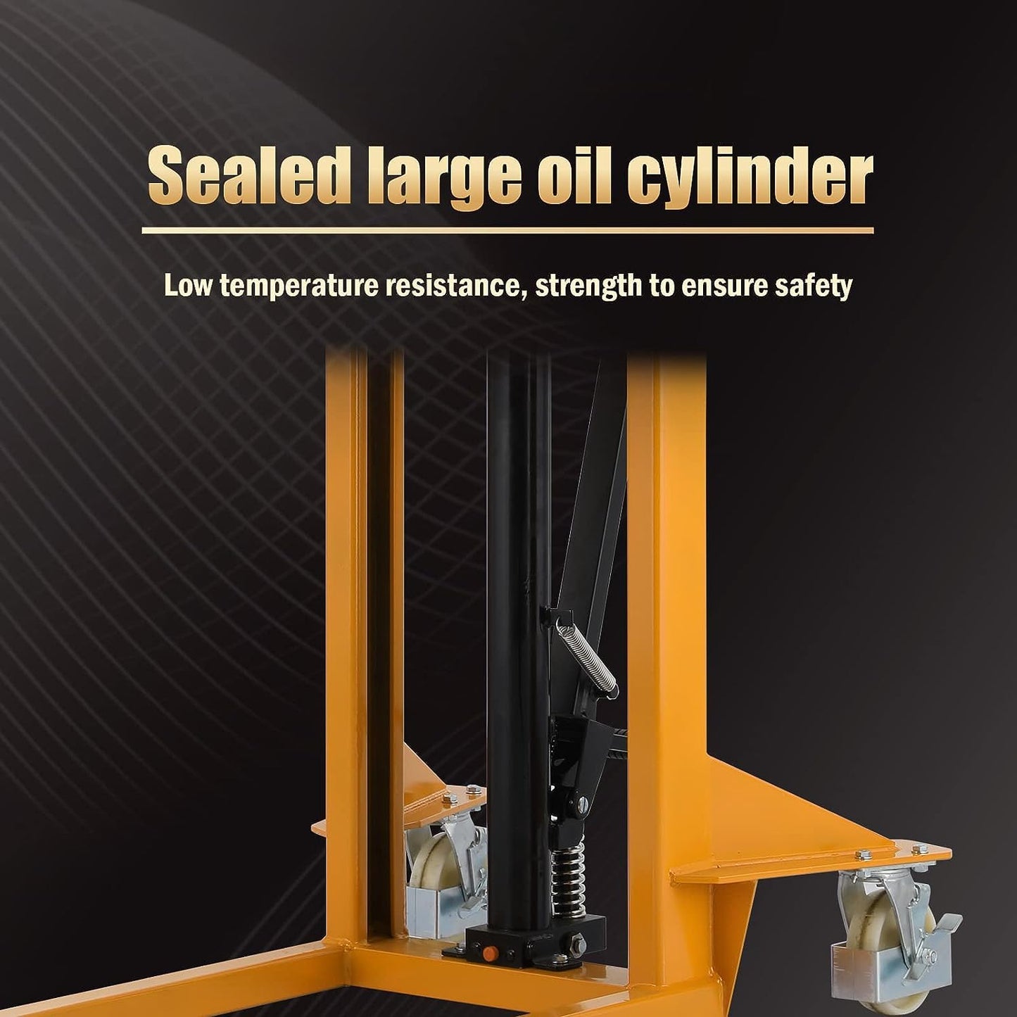 Aequanta Manual Pallet Fixed Leg Stacker Material Lifter Forklift 2200Lbs Capacity 63" Lifting Height Suitable for Open Bottom Pallet