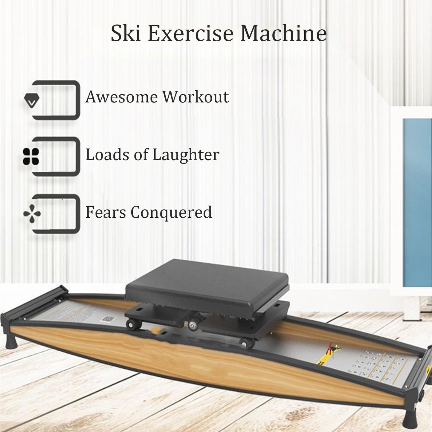 Ski Exercise Machine Leg Exercise Pelvic Muscle Hip Trainer Thigh Exerciser Glutes Workout Equipment, for Exercise at Home