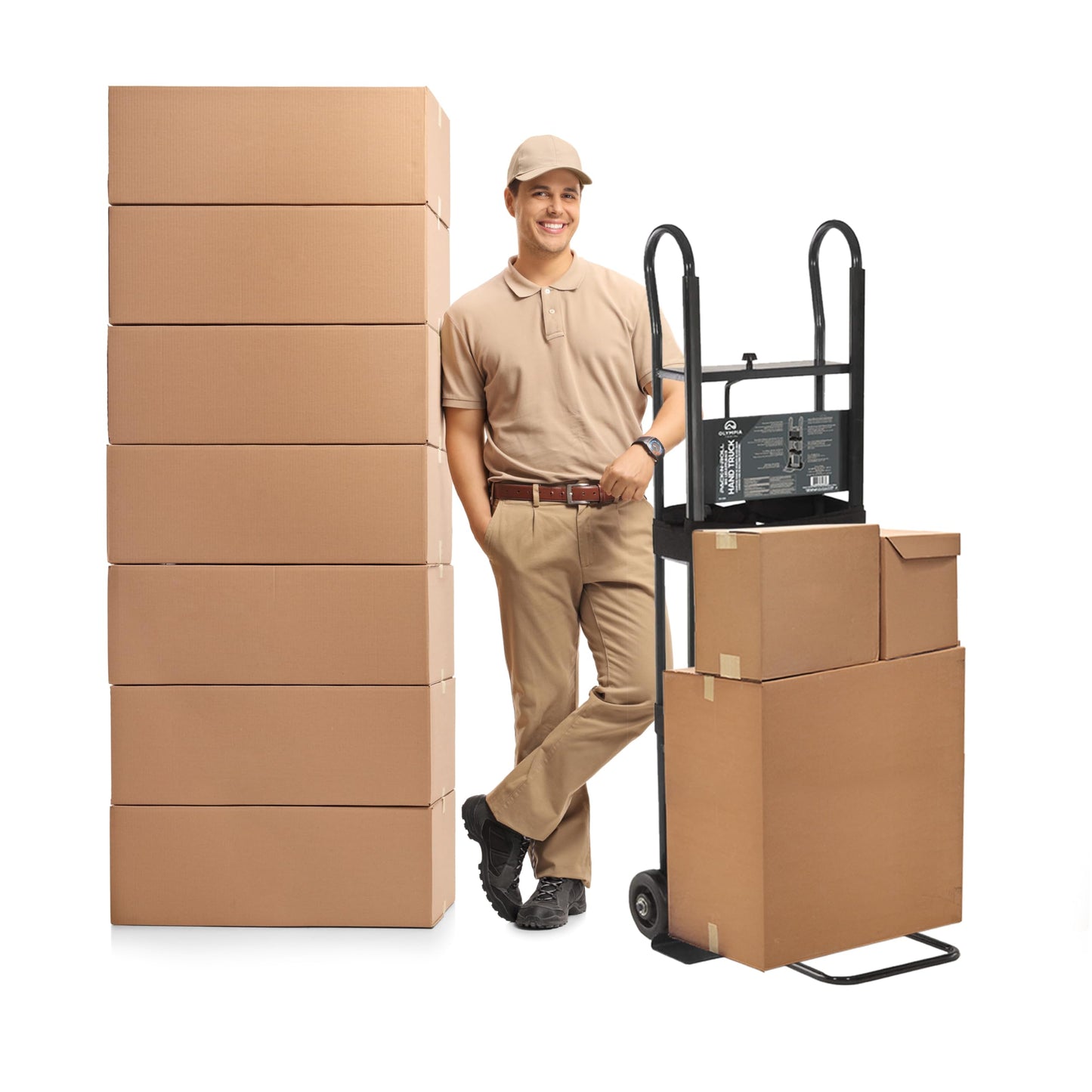 Olympia Tools 800 Lb Appliance Hand Truck with Easy-to-use Belt Tightener for transport Large Appliances and Furniture