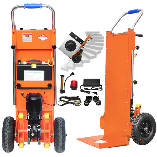 Electric Stair Climbing Heavy Duty,880 LBS Hand Trucks High Load Capacity Electric Stair Climbing Hand Trucks Dolly(Orange)