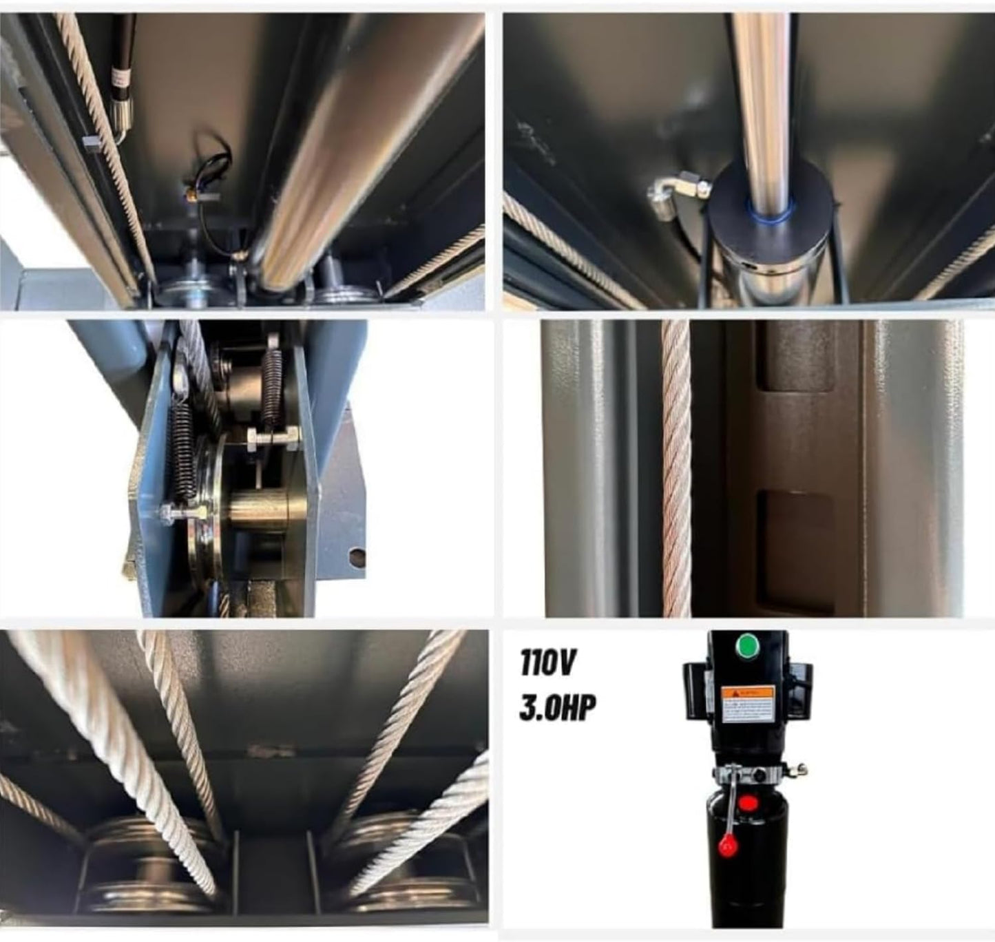 KT-4H110 Four Post Lift 11,000 Lbs Load Bearing 84.5 Inch Lifting Height Vehicle Lift, 3.0HP 110V 4 Post Lift Parking Lift (Forklift Unloading Required)