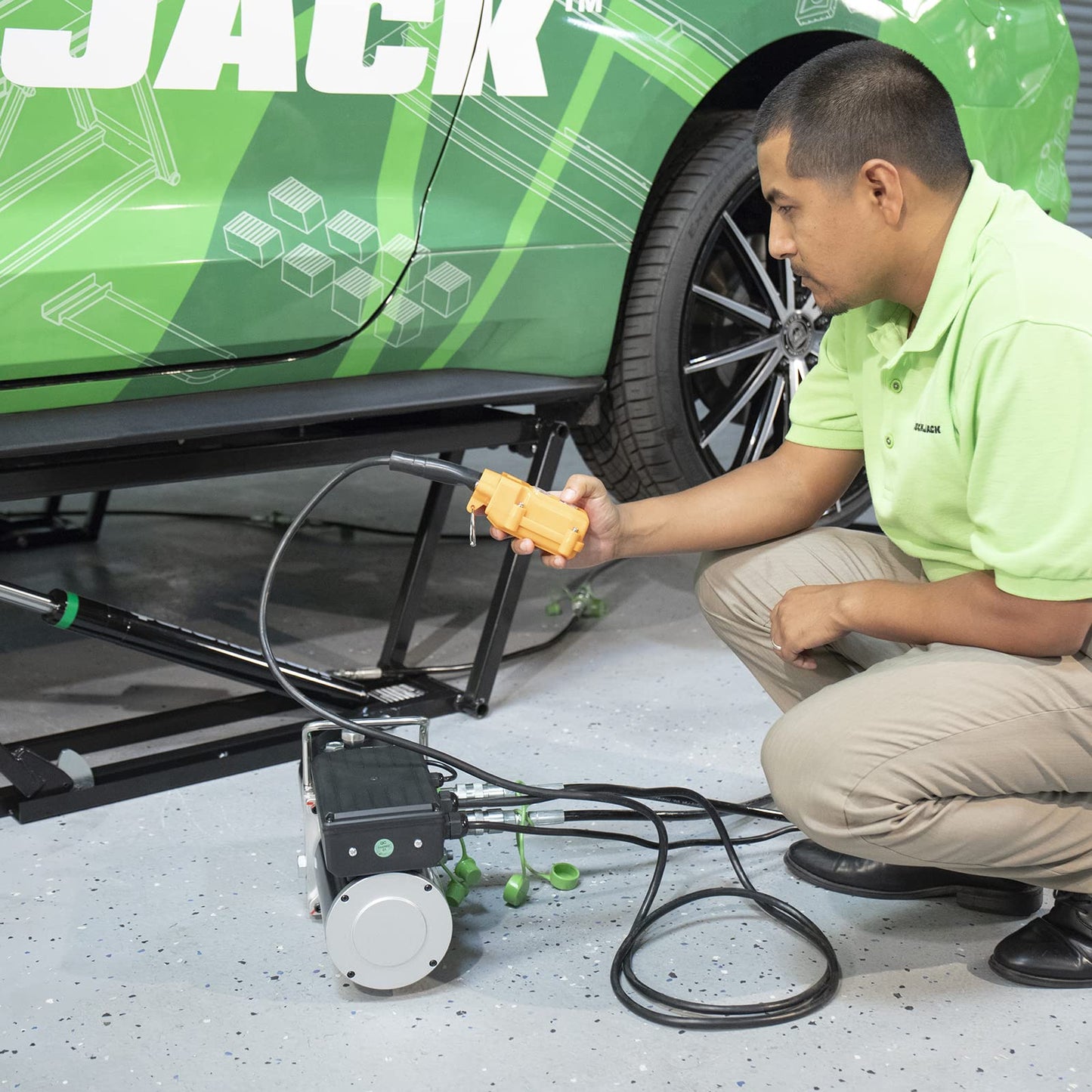 QuickJack 6000ELX Portable Car Lift – Designed for Electric Vehicles, 6,000-lbs. Capacity, 110V AC Power Unit, Super-Long Frames Perfect for Long Wheelbase Vehicles & EVs