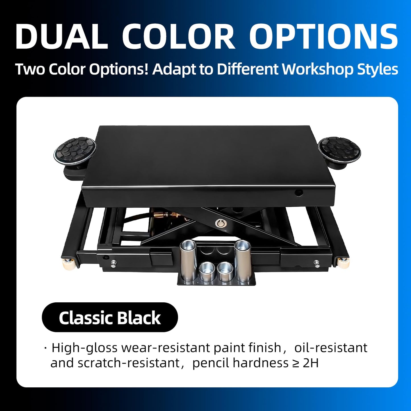 4500 Lb Rolling Scissor Jack, Manual Pump Rolling Bridge Jack for 4 Post Lift, Adjustable Width with 3 Locking Positions