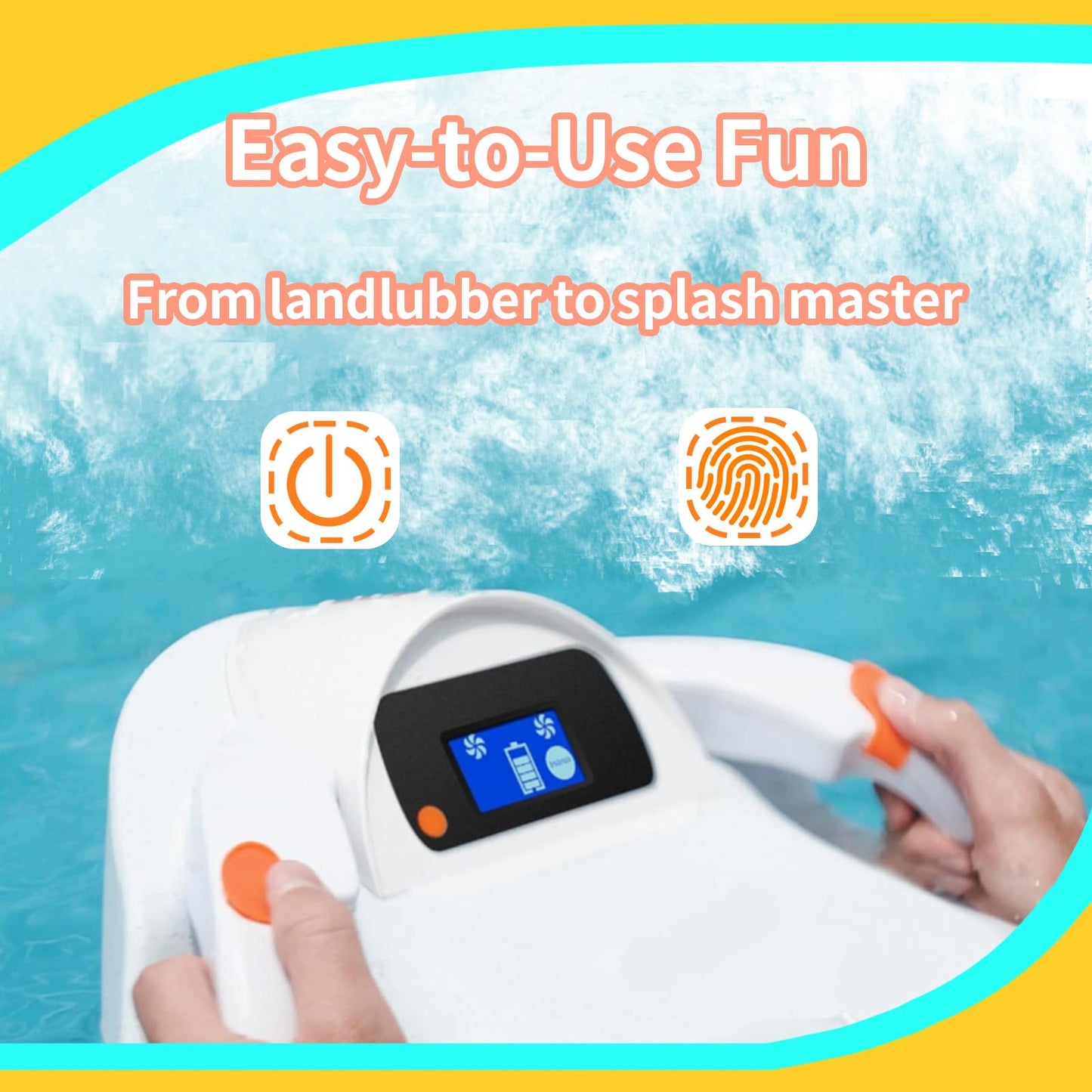 Electric Power Wakeboard, Jet Tube, Max Speed 9 MPH, Sea Scooter, Fun Has Never Been So Easy, Body Board, Motorized Kayak, Surfboard, Lake Floats for Adult