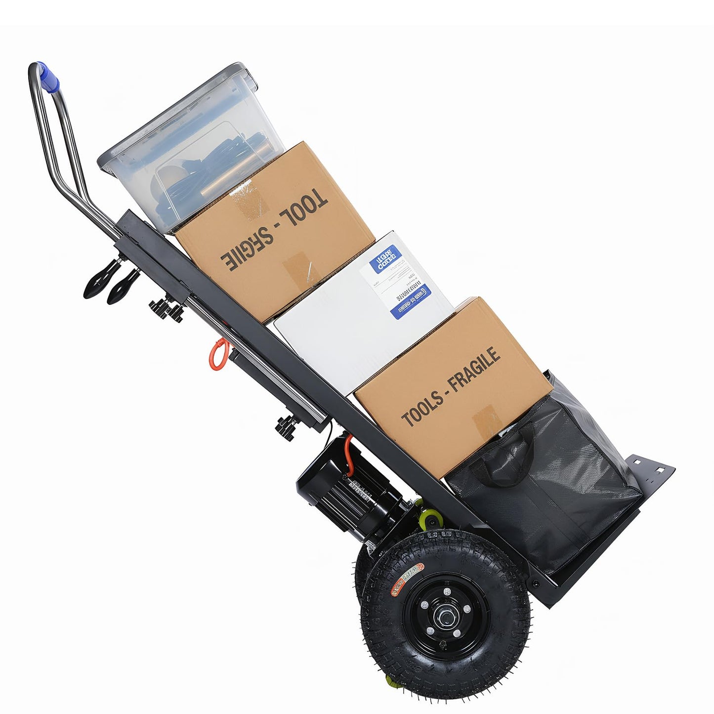 Generic Electric Stair Climbing Dolly 880lbs Load Capacity 1500W Electric Stair Climber Hand Trucks with Rope for Warehouse Logistics Transport Moving Furniture