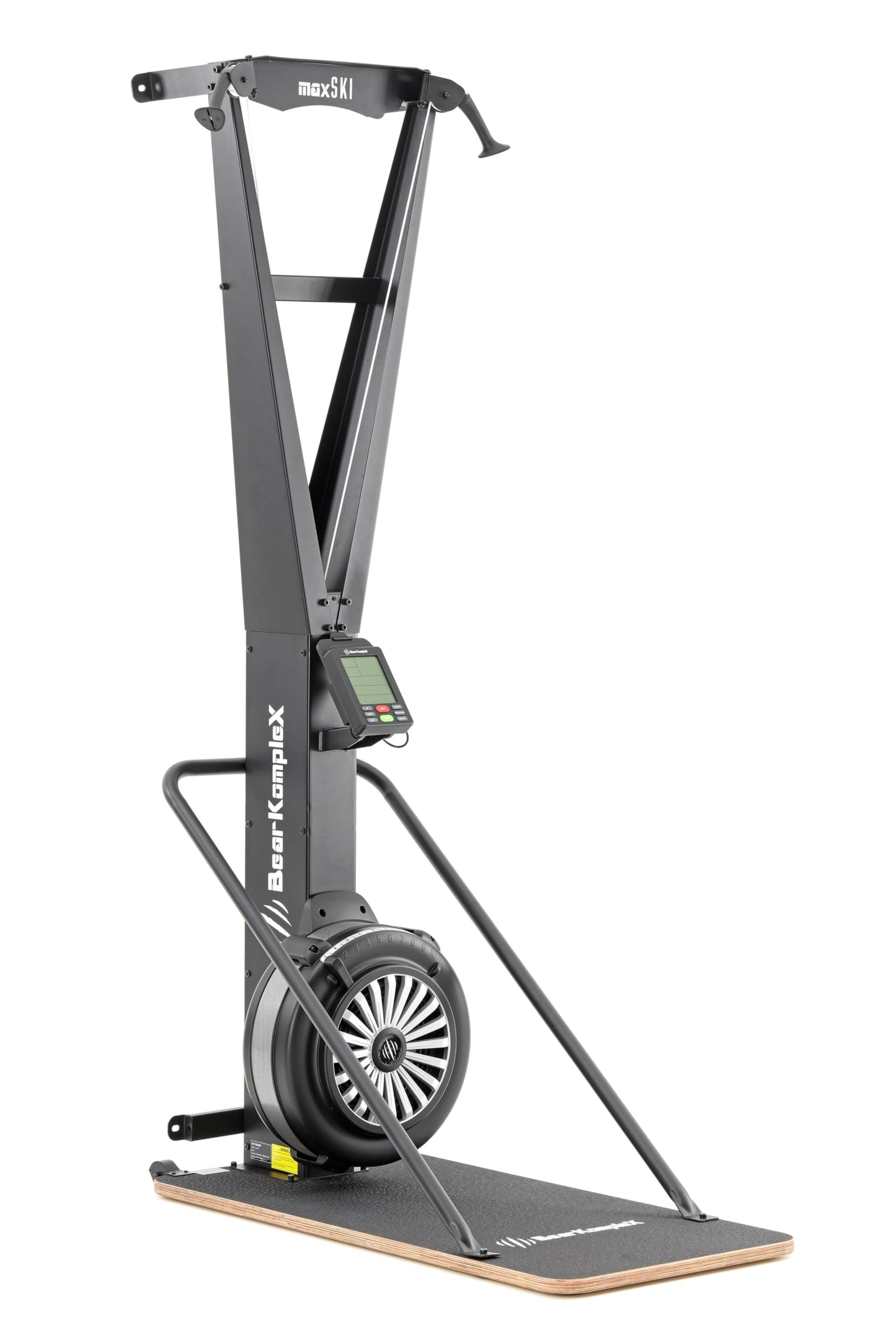 Bear KompleX MAX SKI Erg Machine - Indoor Trainer Equipment with Floor Stand and Wall-Mount Included, Full Body Workout Cardio, 10-Level Air Resistance System, Home Gym Fitness Equipment for Crossfit