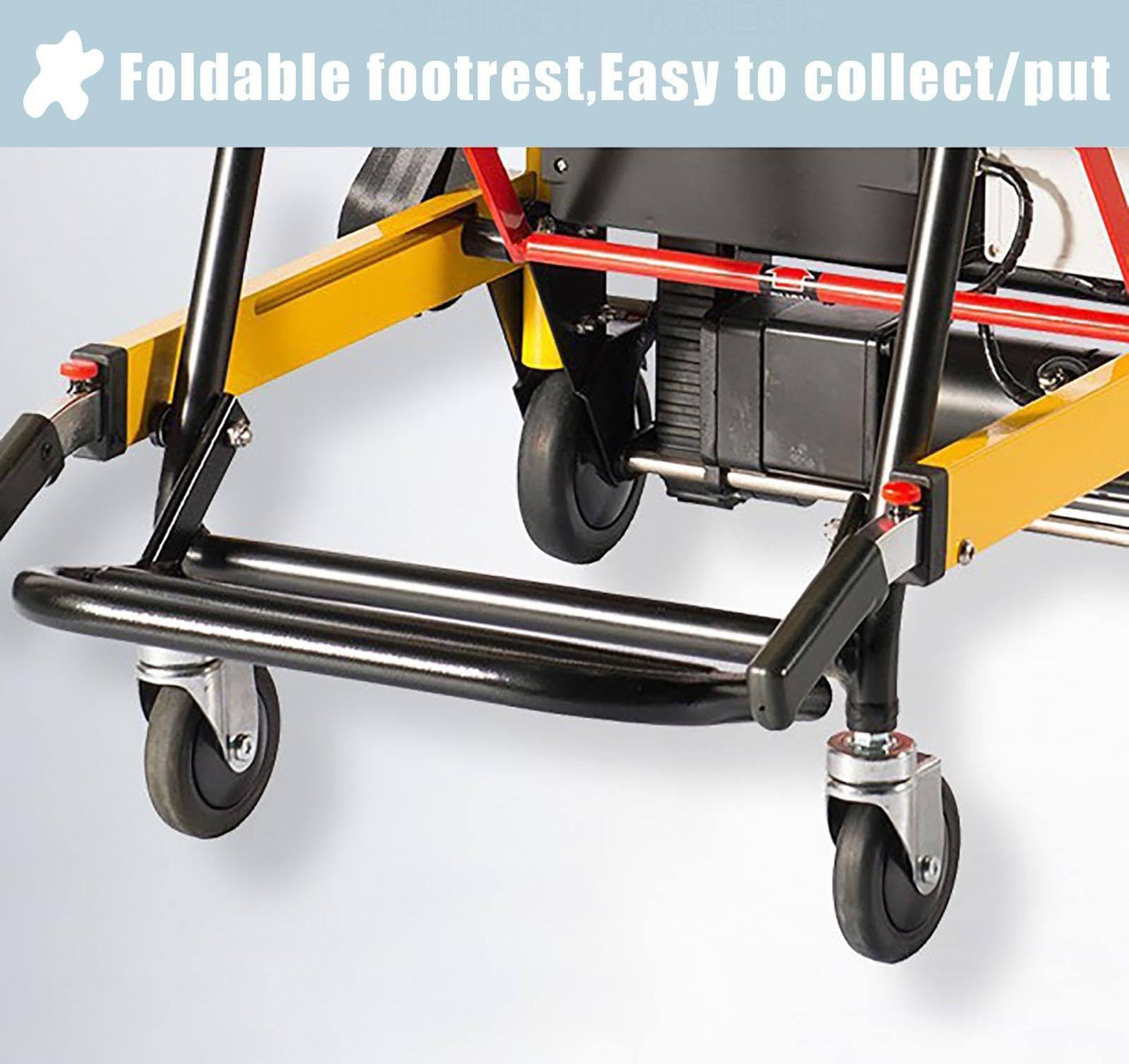 Electric Hand Truck Stair Climber,Transport Folding Stair Chair,Load Capacity (160kg/352lb), Removable Battery (24v/13ah),Folding Dolly with Rubber Tracks,Up and Down Stairs