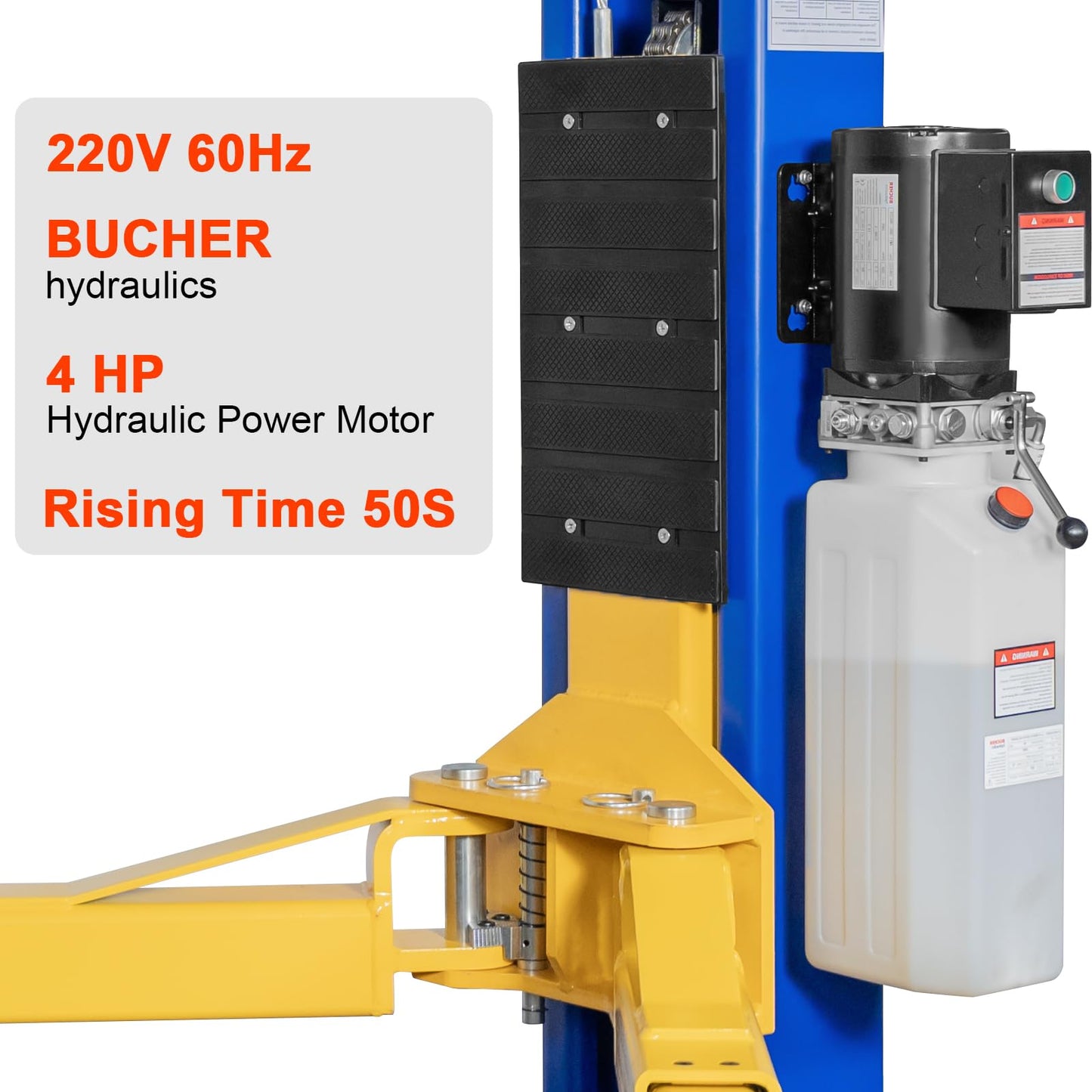 WEIZE 2 Post Car Lift Support to 12000lbs with 220V 4HP Motor, Single Point Lock Release
