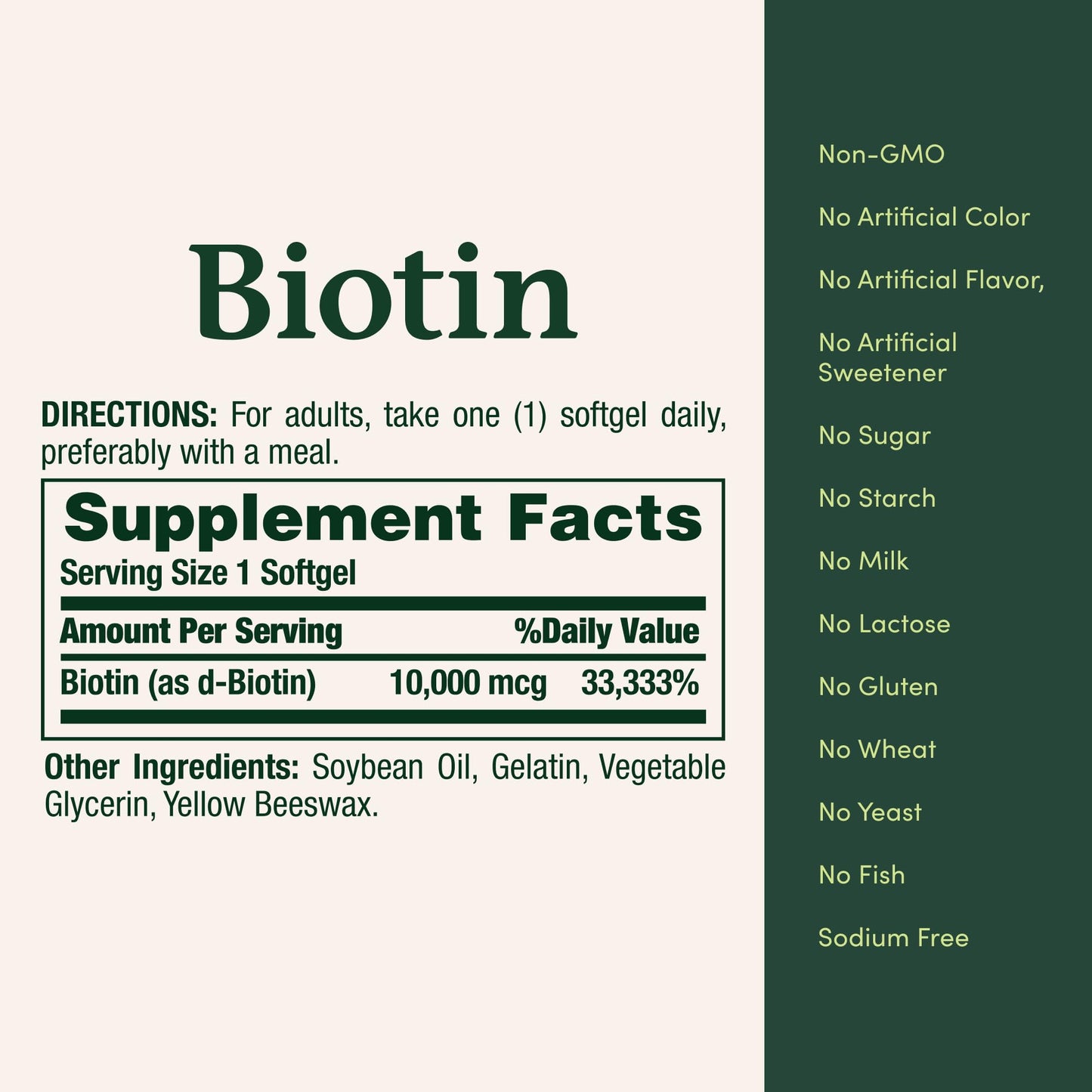 Nature's Bounty Biotin Hair Skin and Nails Vitamins, Supports Healthy Hair, Skin and Nails, 10,000 mcg, 120 Softgels (Pack of 2)