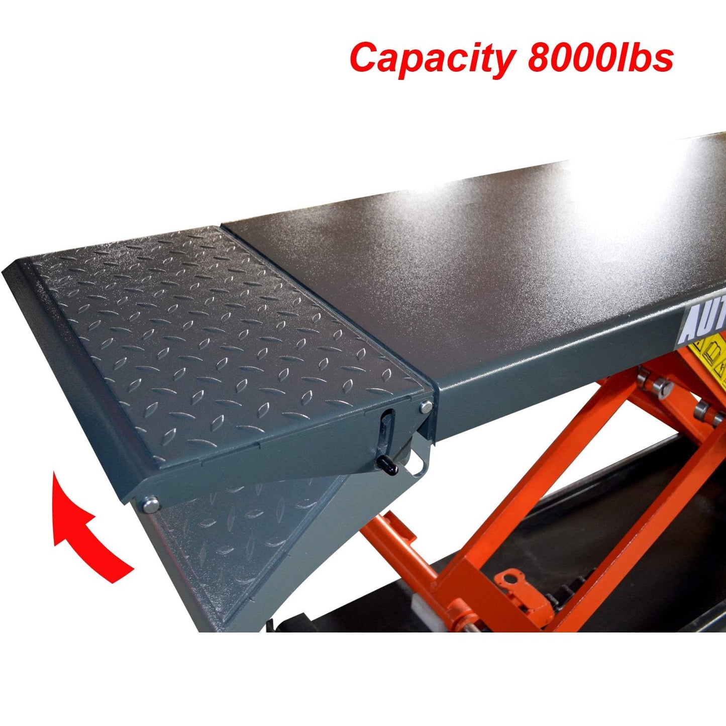 KATOOL Mid Rise Scissor Lift 8000lbs Electric Release Auto Lift 110V/1PH Quick Jack Adjustable Lift for Home Shop Garage (X80-110)