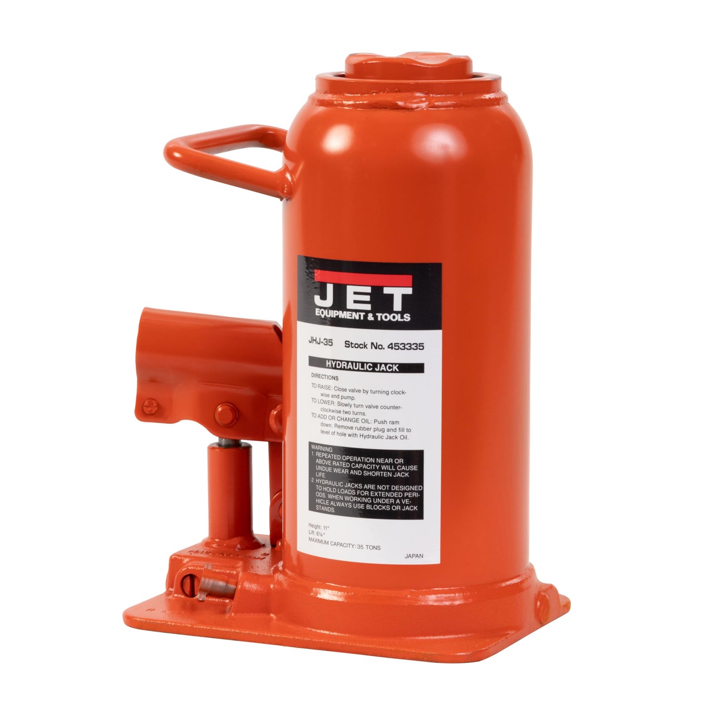 JET 35-Ton Hydraulic Bottle Jack w/ Handle (JHJ-35)