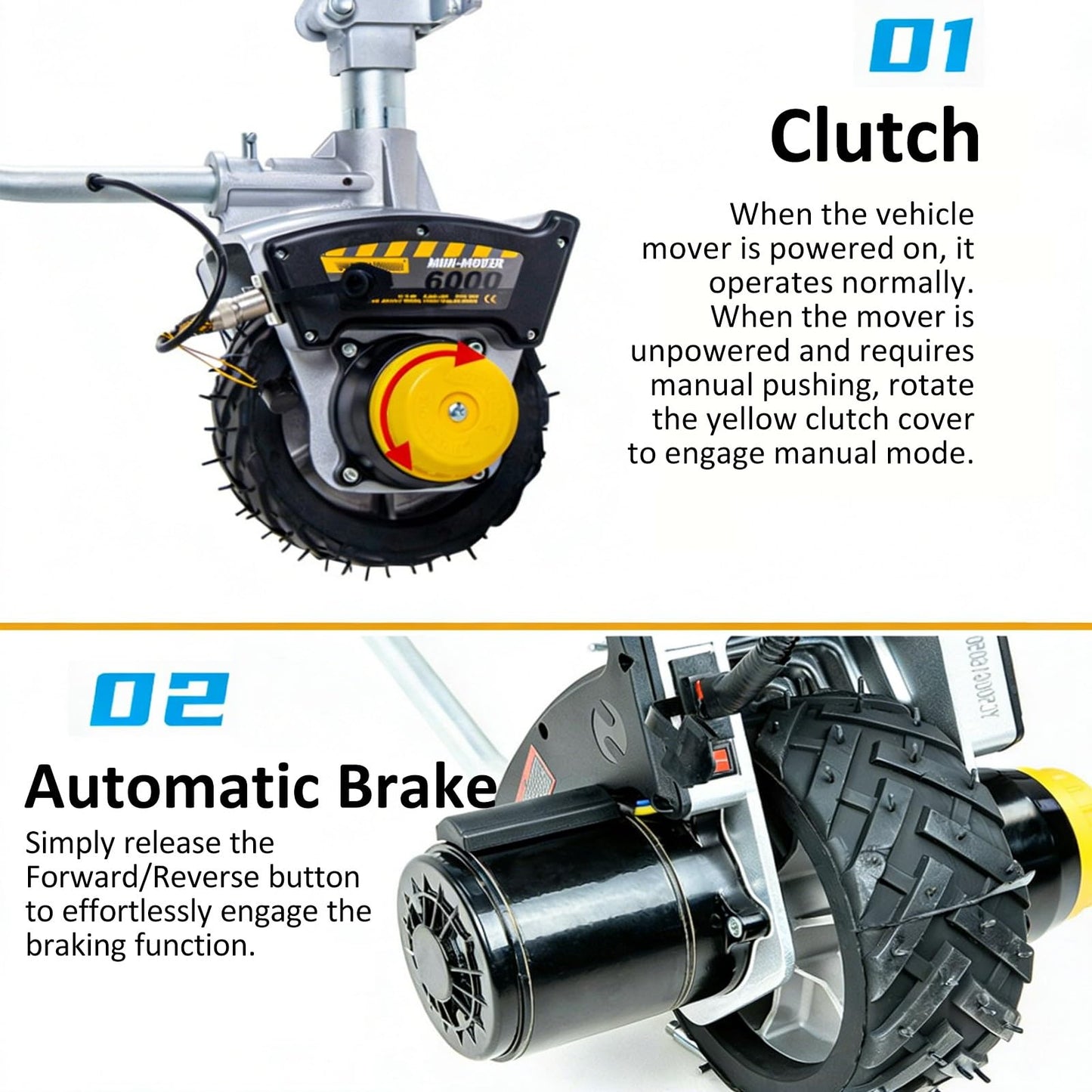 WNGJZZYC Electric Jockey Wheel, 12V 550W Trailer Dolly Electric, 6000lbs Towing Capacity, for Caravans, Boat Trailers, Horse Trailers