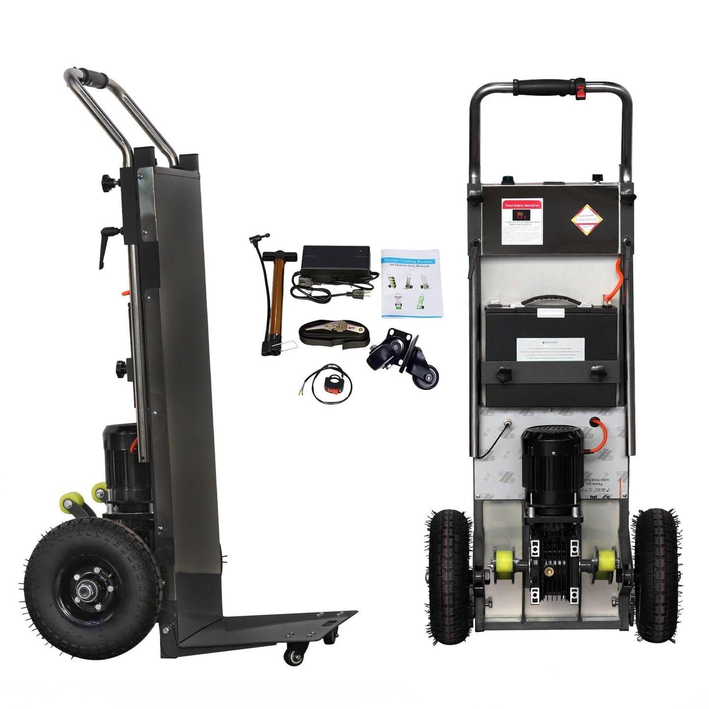 RXFSP Powered Stair Climbing Hand Trucks Dolly Cart for Moving, 880lbs max Load Capacity Stair Climbing Dolly for Easy up/Down Stairs