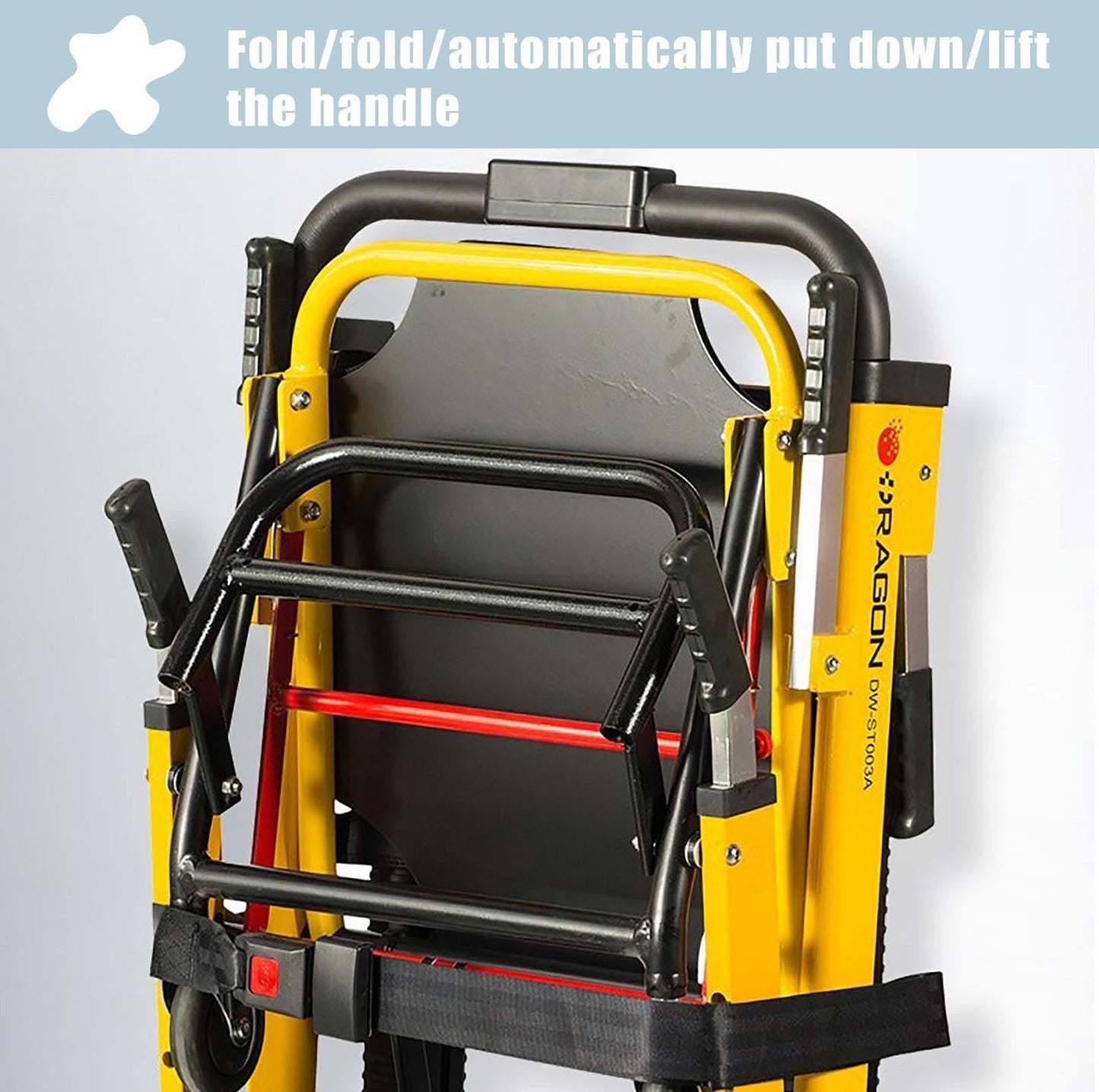 Electric Hand Truck Stair Climber,Transport Folding Stair Chair,Load Capacity (160kg/352lb), Removable Battery (24v/13ah),Folding Dolly with Rubber Tracks,Up and Down Stairs