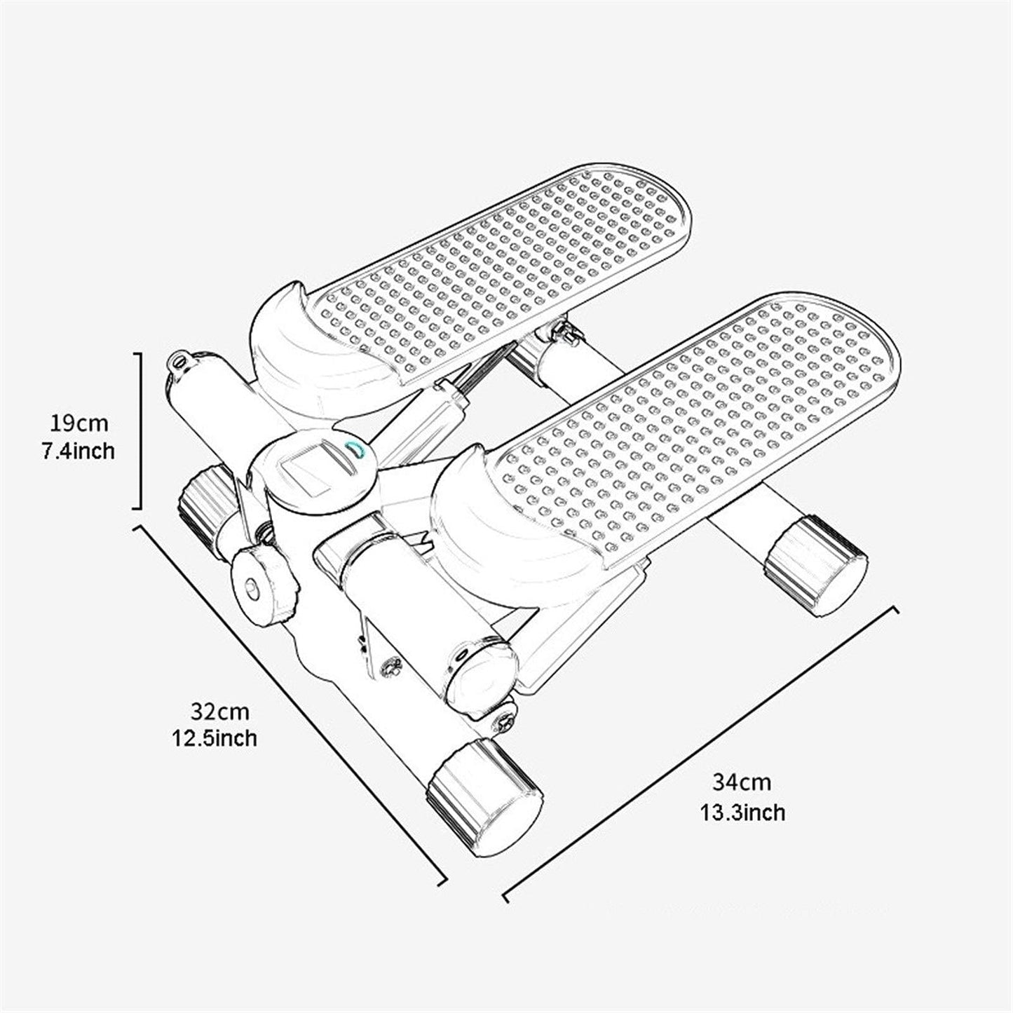 Mini-Stepper Swing Stepper Mini Stepper Home Twist Stair Stepper Hydraulic Mute Climber Step Machines Stepper Exercise Equipment with Resistance Bands and Anti-Slip Mat Efficency