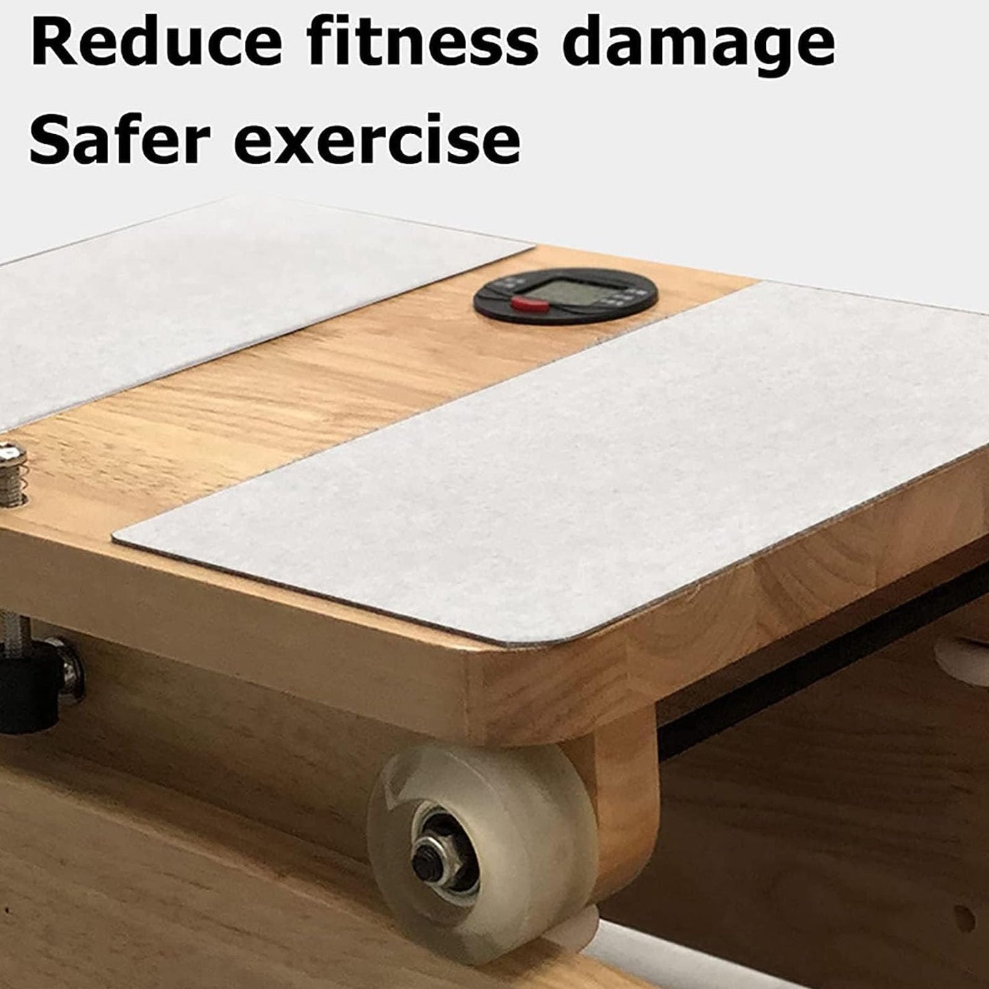 Ski Trainer Machine, Multi-Function Elliptical Cross Trainer with Armrest Height Adjustable Powdered Aluminum Polypropylene White Oak Veneer Load-Bearing About 150kg, Leg Exercise Equipment
