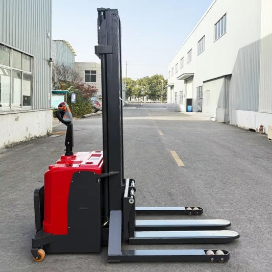 Full Electric Pallet Handling Stacker 1000kg 1500kg 3000mm Lift Height Stable Mast Hand Push Stacker for Industrial Warehouse and Goods Loading