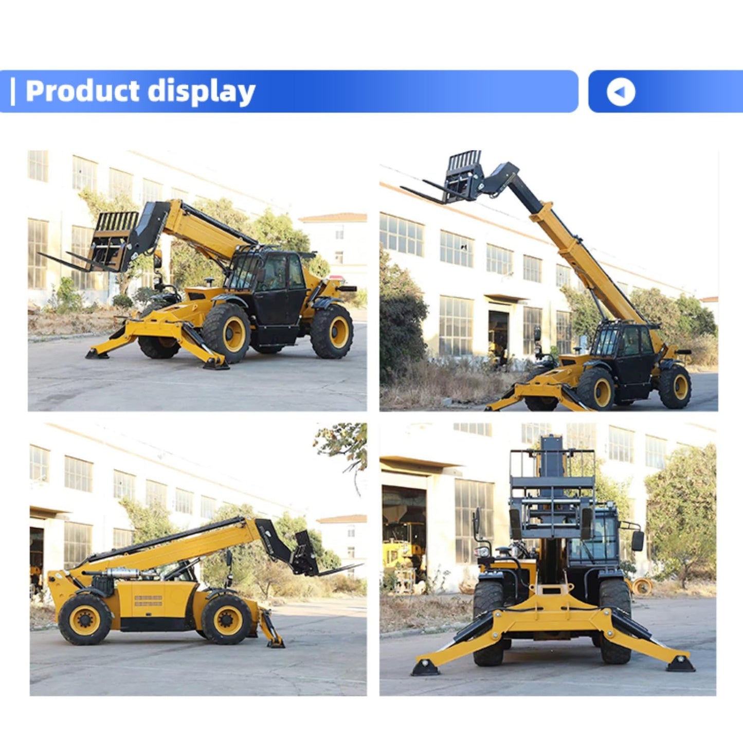 Heavy-Duty Telescopic Boom Forklift, Rough Terrain Forklift – 1–3 Ton Telehandler for Industrial Material Handling & Jobsite Logistics