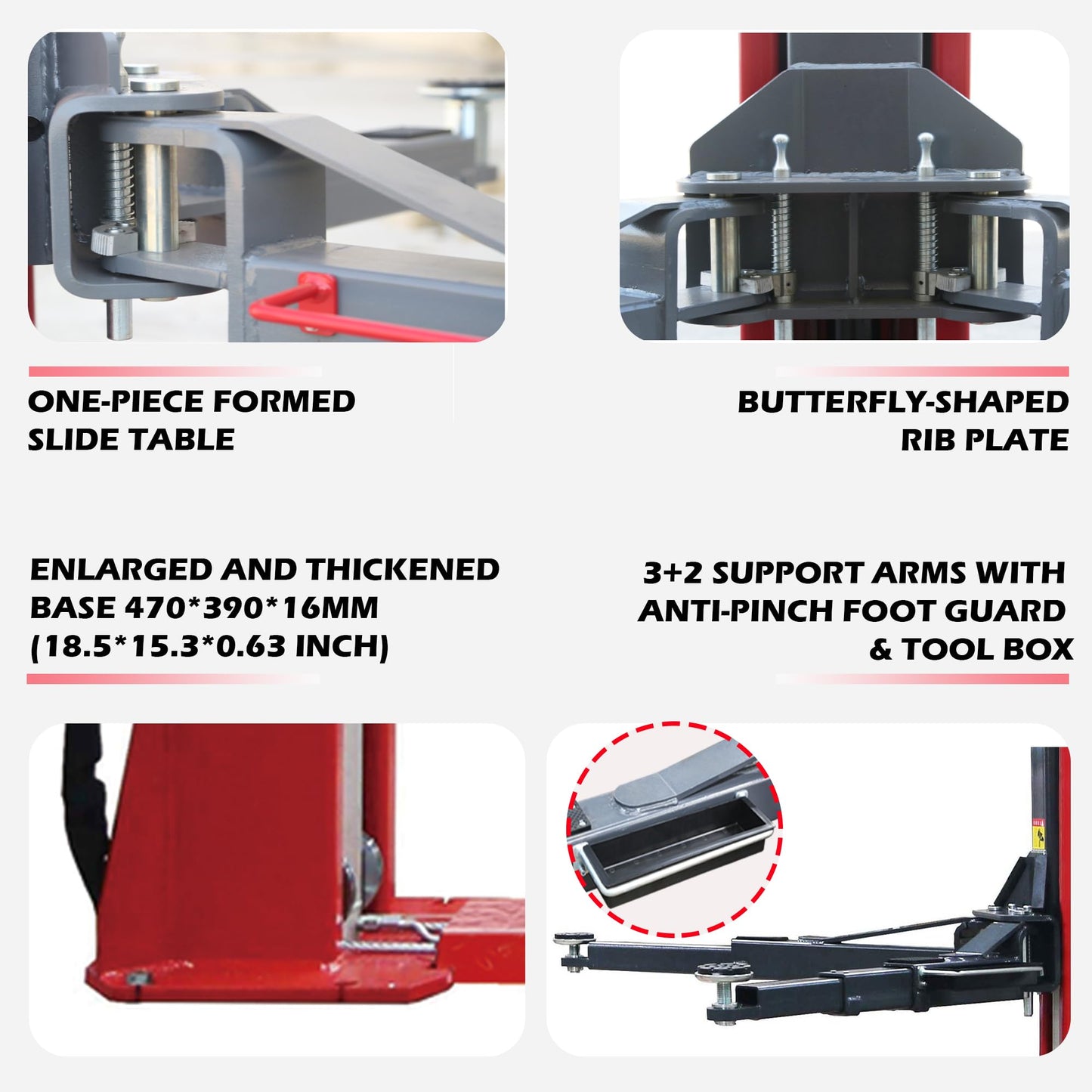 MEMMAREX Mammoth MJ-2Z-45AS 12000LBS Two Post Car Lift, Floor Plate Hydraulic Lift Single Side Manual Release for Home Garage Repair Shop, Fits Sedan SUV Pickup Truck