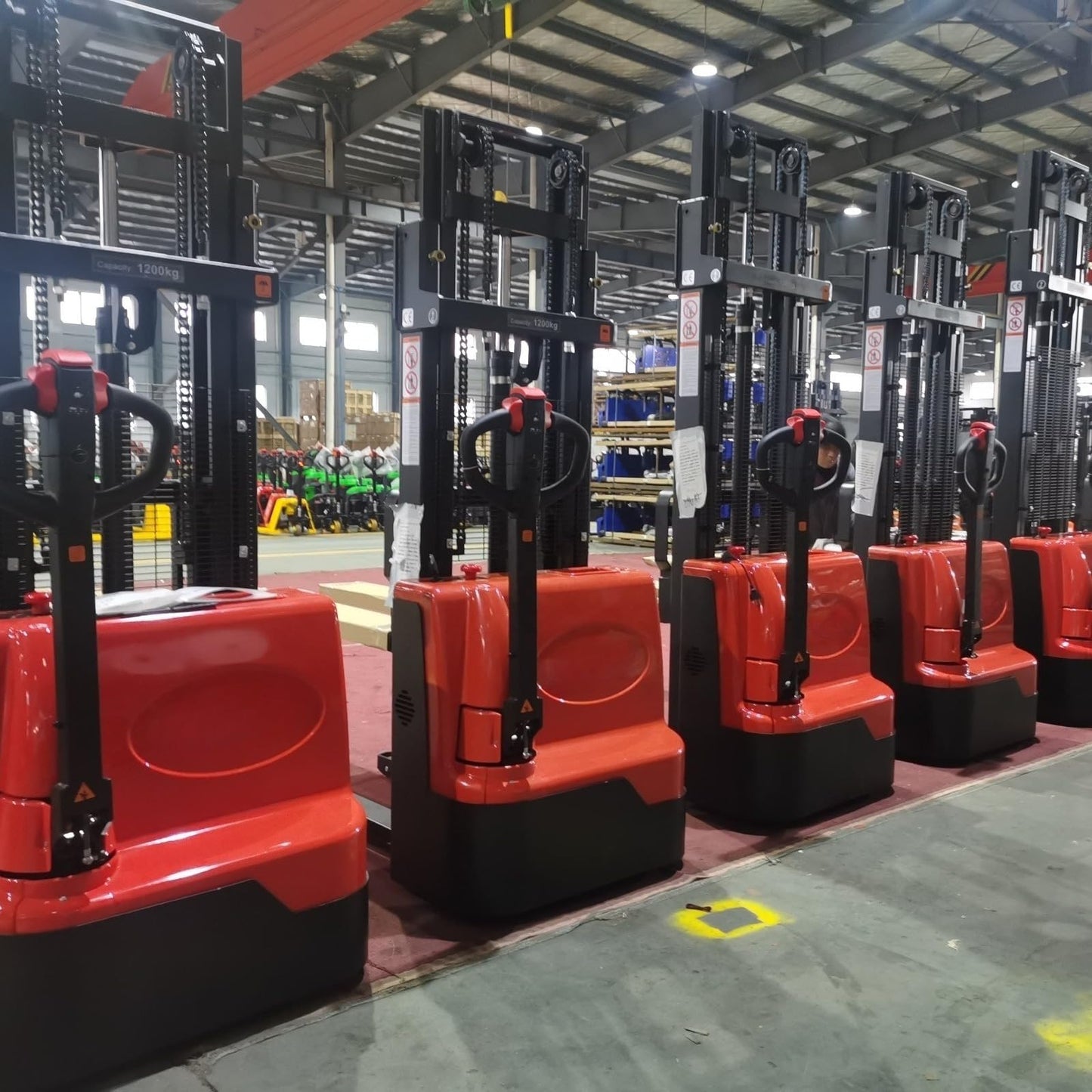 Electric Warehouse Forklift Stacker, Battery Powered Pallet Handling System, Walk Behind Hydraulic Lift Truck, Stacking Equipment Machine, Material Handling Forklift