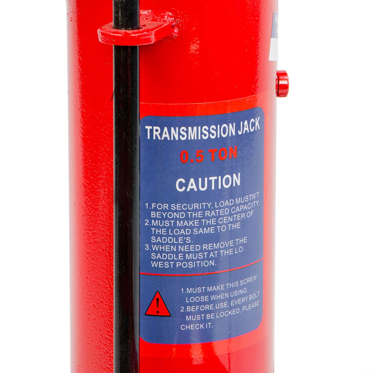 XtremepowerUS Heavy Duty 1/2 Ton Hydraulic Telescopic Transmission Jack 2-Stage Hydraulic Transmission Pump Lift Hoist, Red/Black